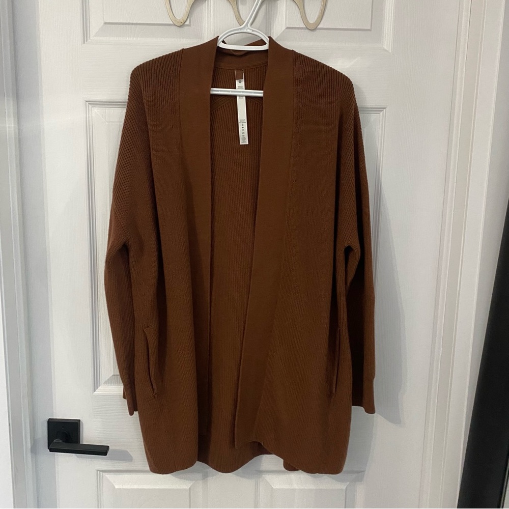 lululemon athletica Brown Cardigan Sweater Open-Front